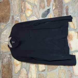 Eileen Fisher black lightweight zip up jacket